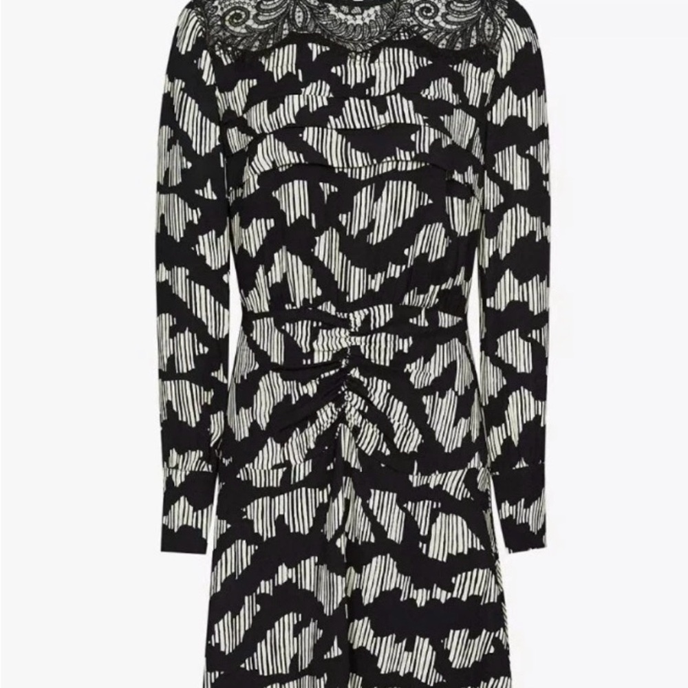 ❤️ REISS Black and White Patterned Dress Lace Insert